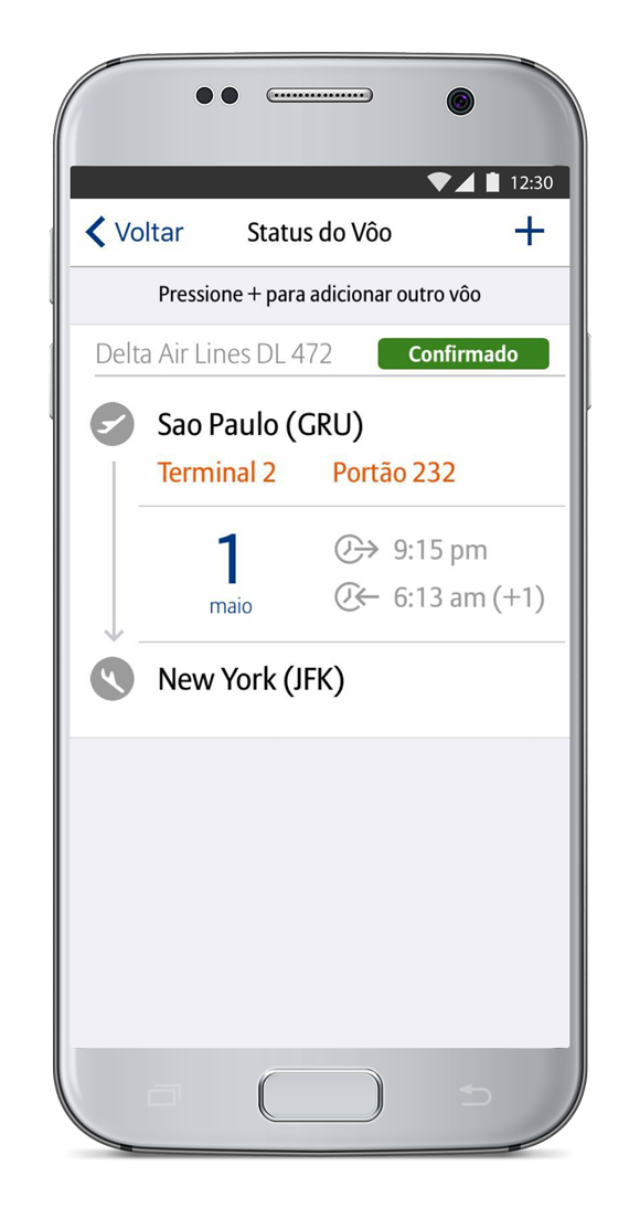 Aplicativo Travel Smart no celular Samsung S7