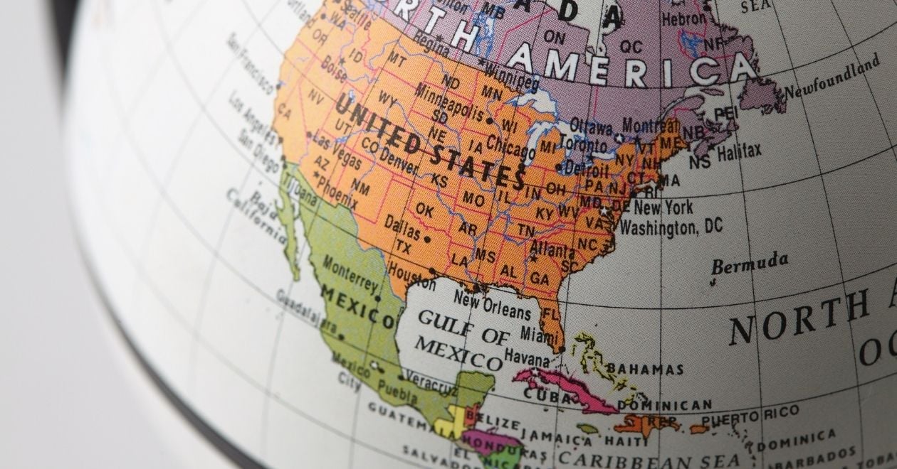 Mapa da América do Norte